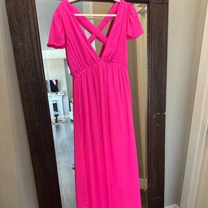 Gianni Bini Vibrant Pink Maxi Dress
